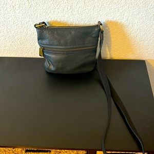 Fossil Voyager Black Crossbody Purse